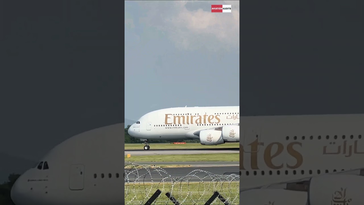 POWERFUL Emirates Airbus A380 Takeoff from Manchester Airport Runway 05L - EK018 - A6-EEX 10/06/2023