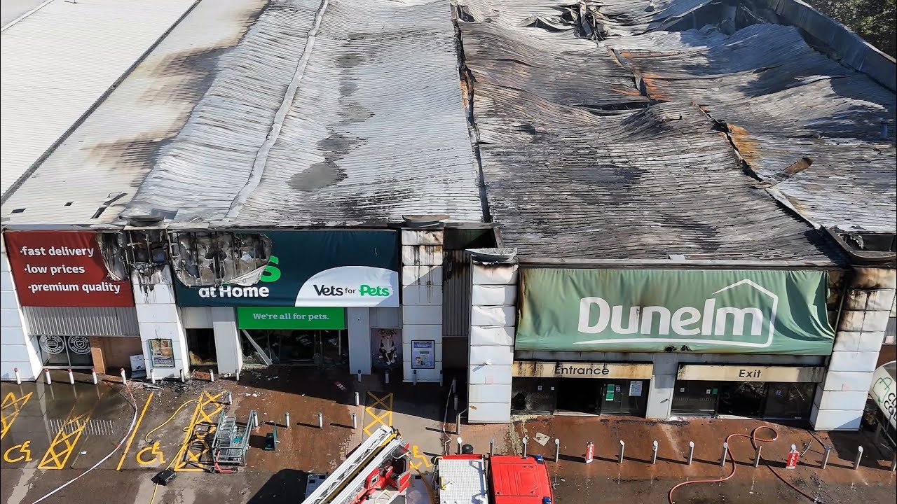 The morning after the FIRE at Dunelm Northampton