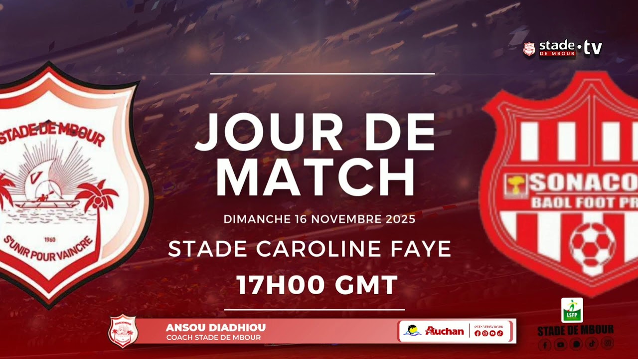 Match Stade de Mbour vs Sonacos