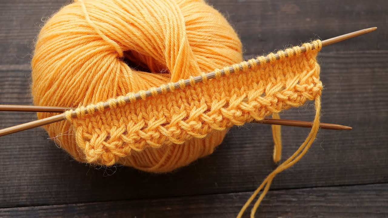 Кружевной наборный край спицами 🐌 Lace knitting edge