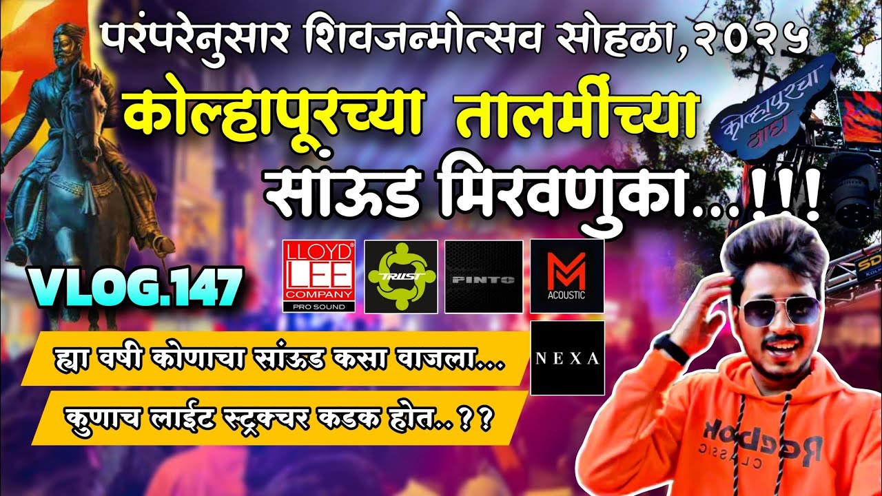 कोल्हापूरात लागले 8 Base 8 Top?🤷‍♂️😳Kolhapur Shivjayanti 2025 | All Talim Sounds & Light Structures🔥