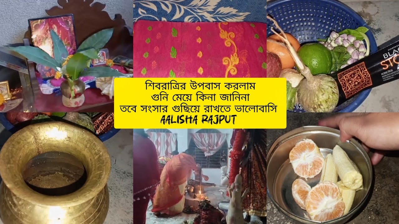 শিবরাত্রির উপবাস করলাম গুনি মেয়ে কিনা জানিনা তবে সংসার গুছিয়ে রাখতে ভালোবাসি Aalisha Rajput 