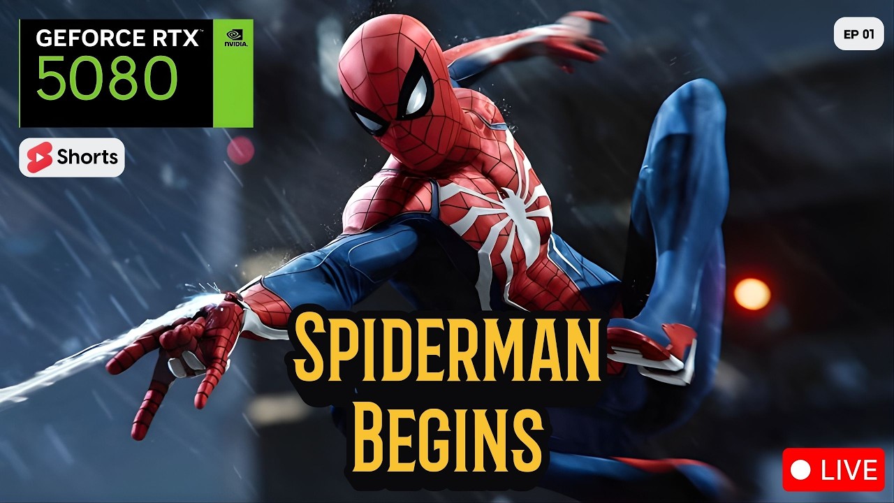 Marvel’s Spider-Man Remastered | RTX 5080 Ultra Settings | Part 1 | LIVE (Vertical)
