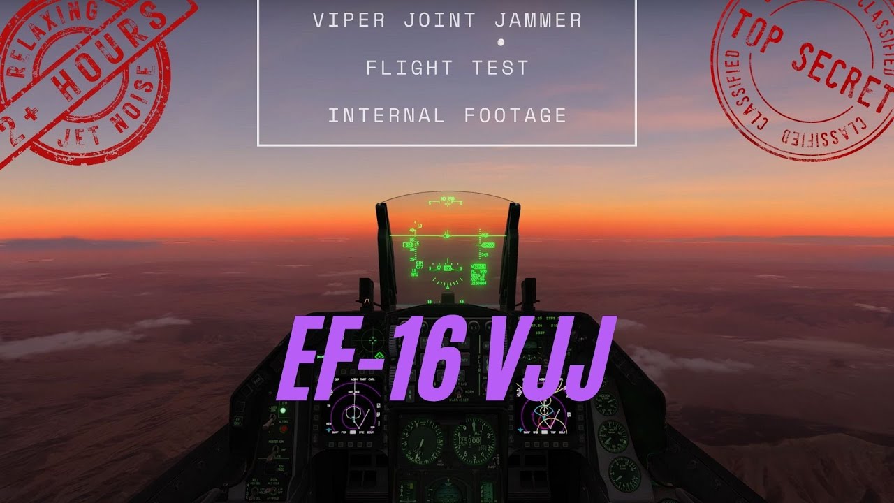 Testing the E/F-16 VJJ (Cockpit View) 3 hour flight for sleep, study, work or relaxing #asmr #sleep