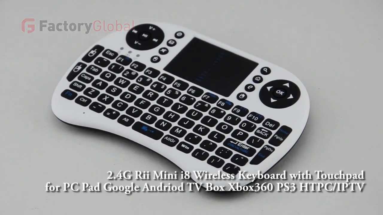 KP-C1331 2.4G Rii Mini i8 Wireless Keyboard with Touchpad for PC Pad Google Andriod TV Box