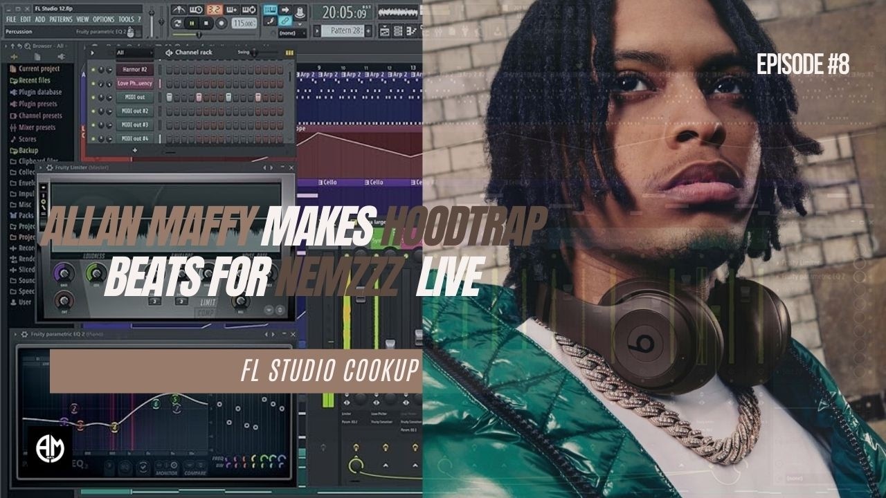 Making HoodTrap Beats For Nemzzz Live in FL Studio (Silent Cookup)