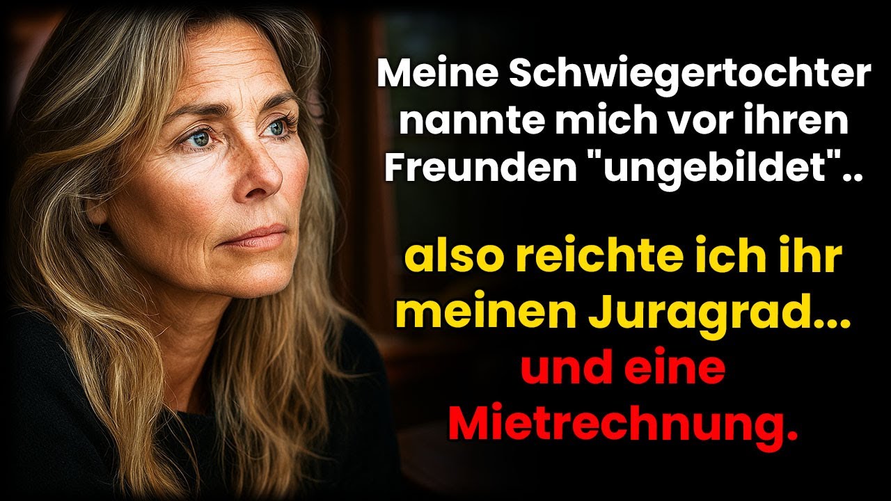Meine Schwiegertochter nannte mich ‚ungebildet‘ – also zeigte ich ihr mein Juradiplom