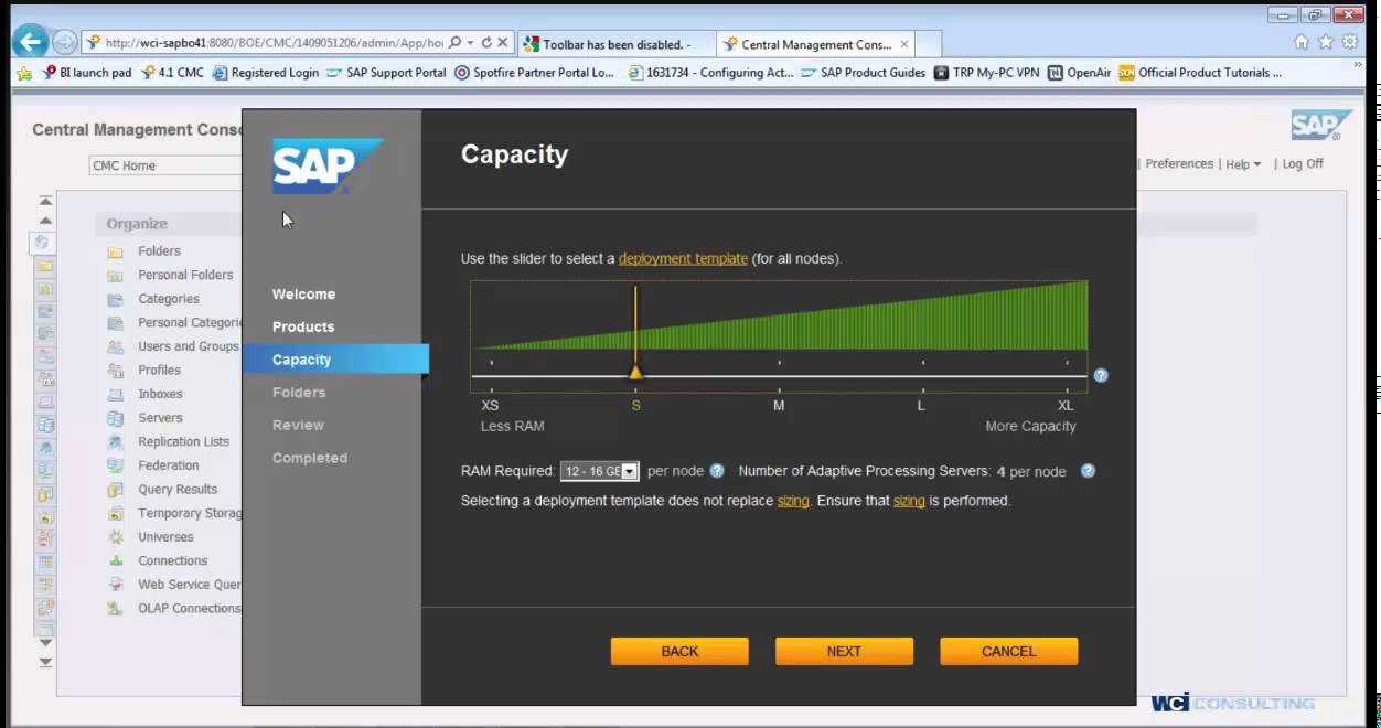 Adaptive Processing Server Scaling in SAP BusinessObjects CMC