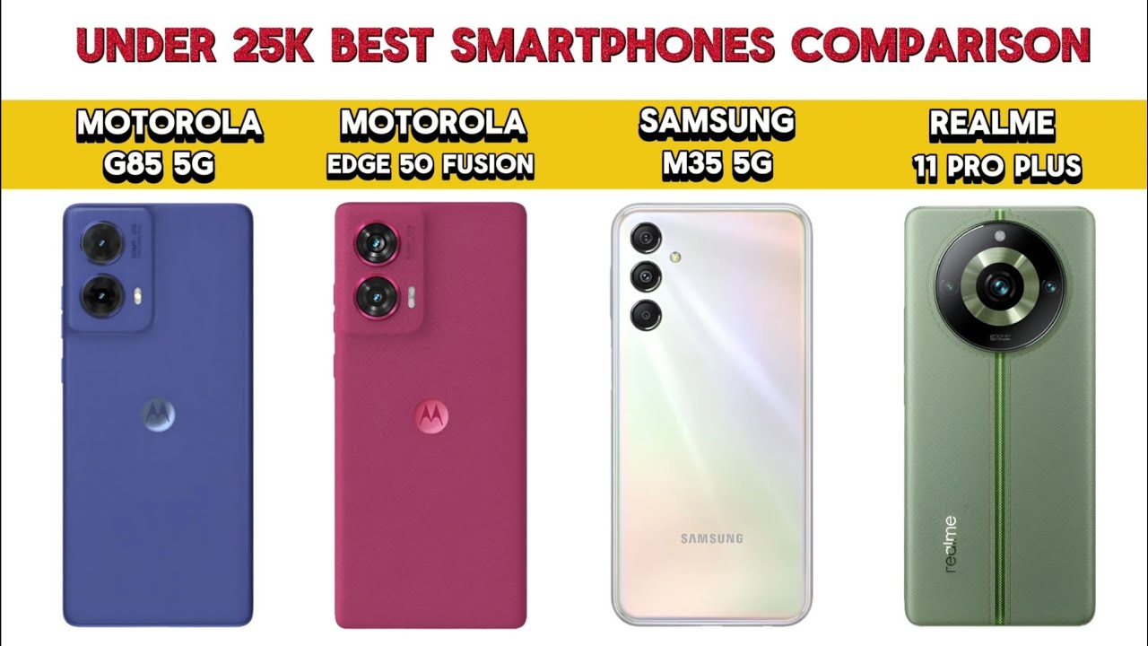 Samsung M35 VS Motorola G85 VS Motorola Edge 50 Fusion VS Realme 11 Pro Plus ⚡ Which One Is Best