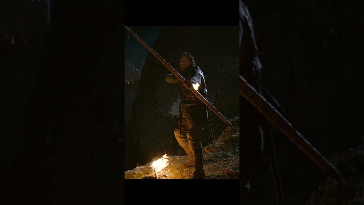 Bronn fires the arrow that triggers the wildfire explosion. #gameofthrones #bronn #tyrionlannister