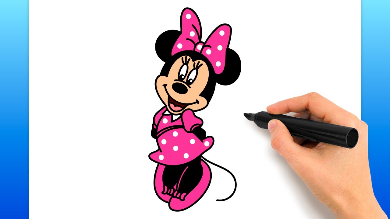 How To Draw Minnie Mouse (Easy Drawing Tutorial)