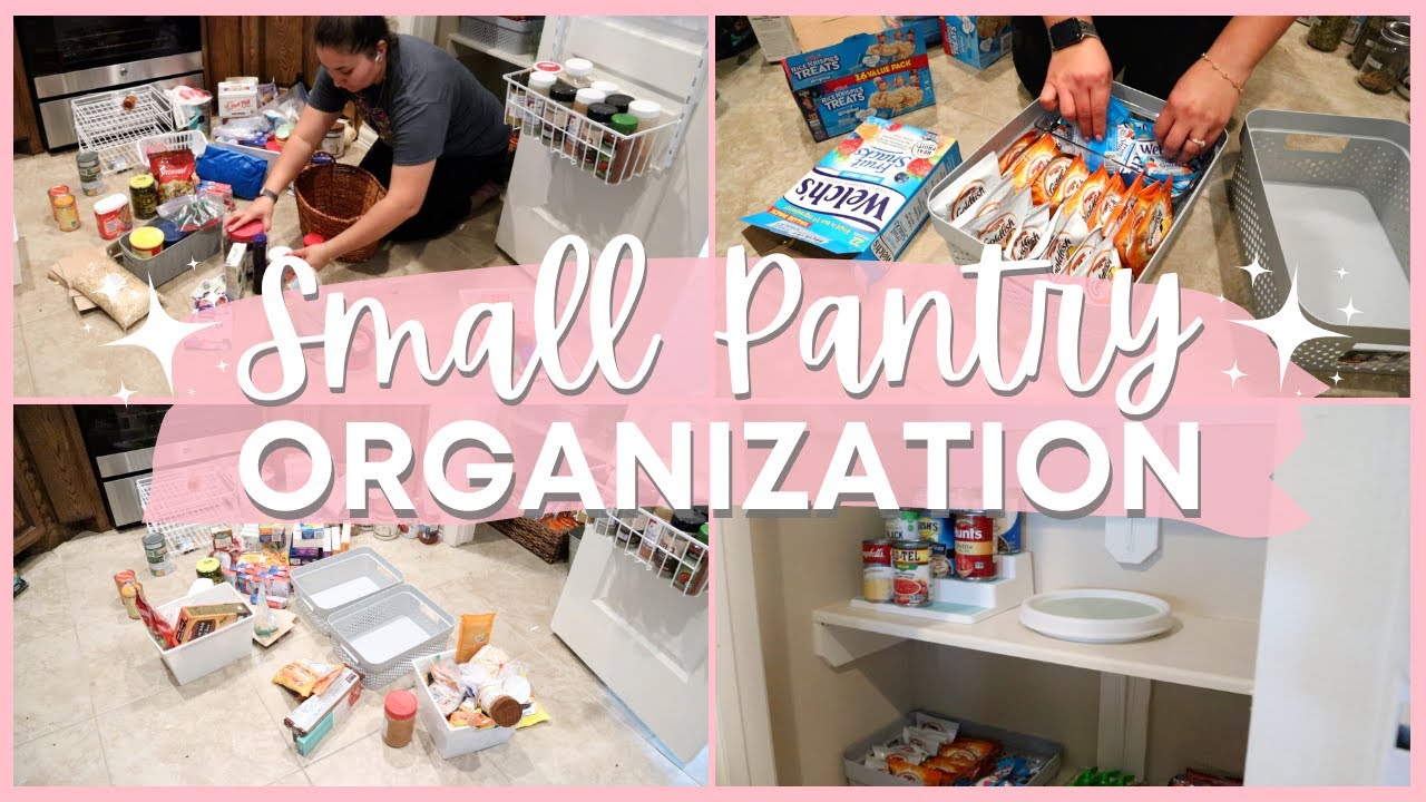 SMALL PANTRY ORGANIZATION IDEAS | PANTRY MAKEOVER ON A BUDGET| DECLUTTER AND ORGANIZE PANTRY 2022