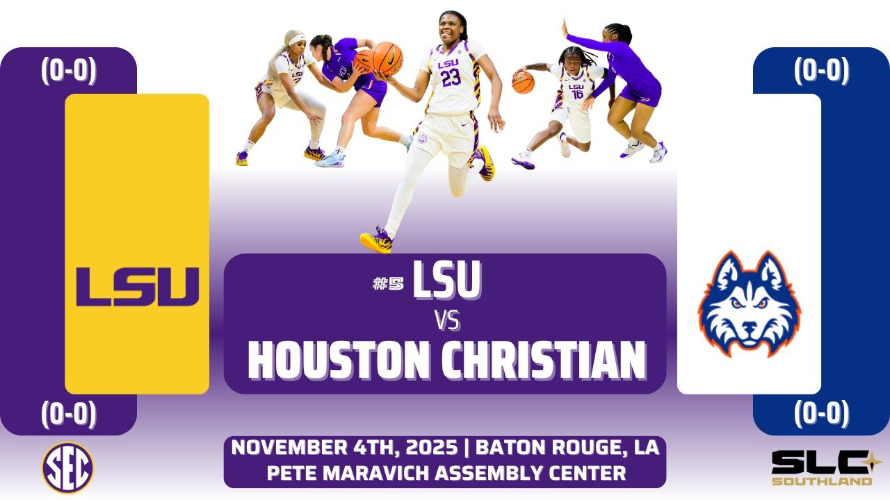 № 5 LSU против Houston Christian | Женский баскетбол NCAA | 11.4.25