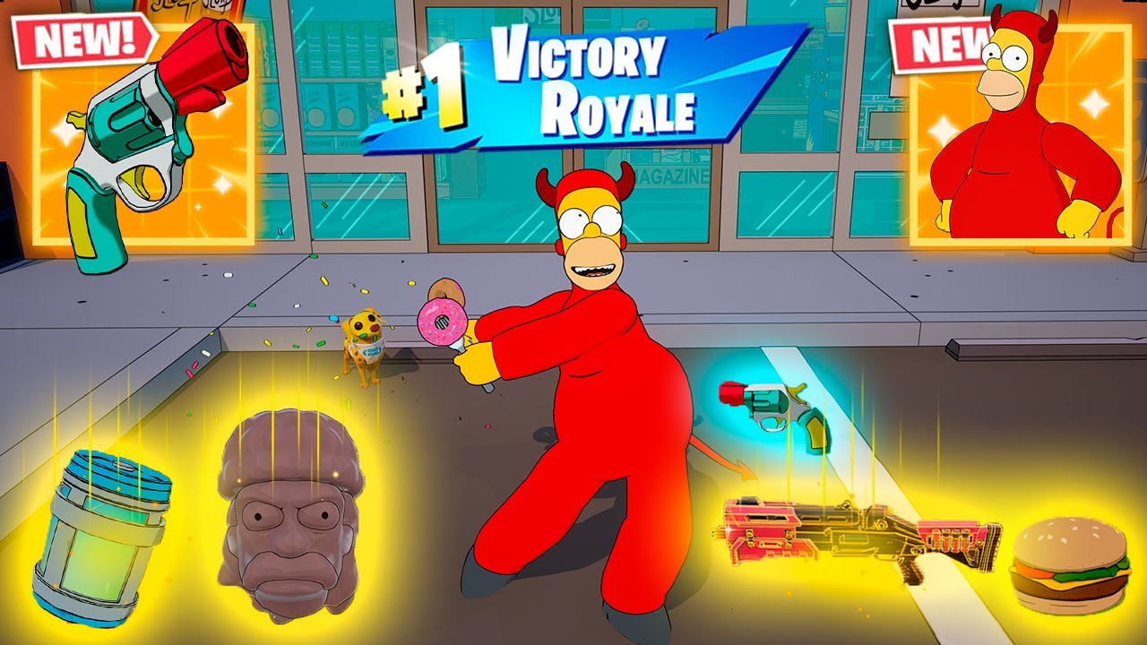EVIL HOMER vs NEW MYTHIC'S CHALLENGE (NEW!! Fortnite Chapter 6 The Simpsons)