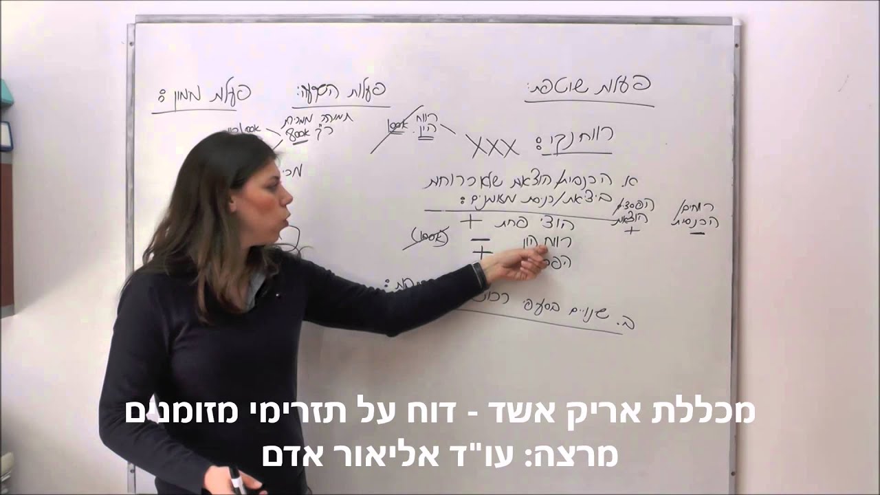 קורס חשבונאות שיעור בנושא: דוח על תזרימי מזומנים חלק א2 פעילות שוטפת