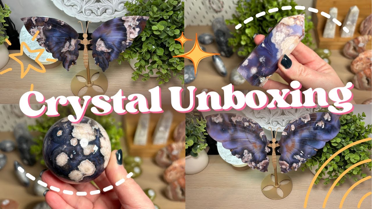 I Found the Most Magical Blue Flower Agate EVER 🌸 | Crystal Unboxing