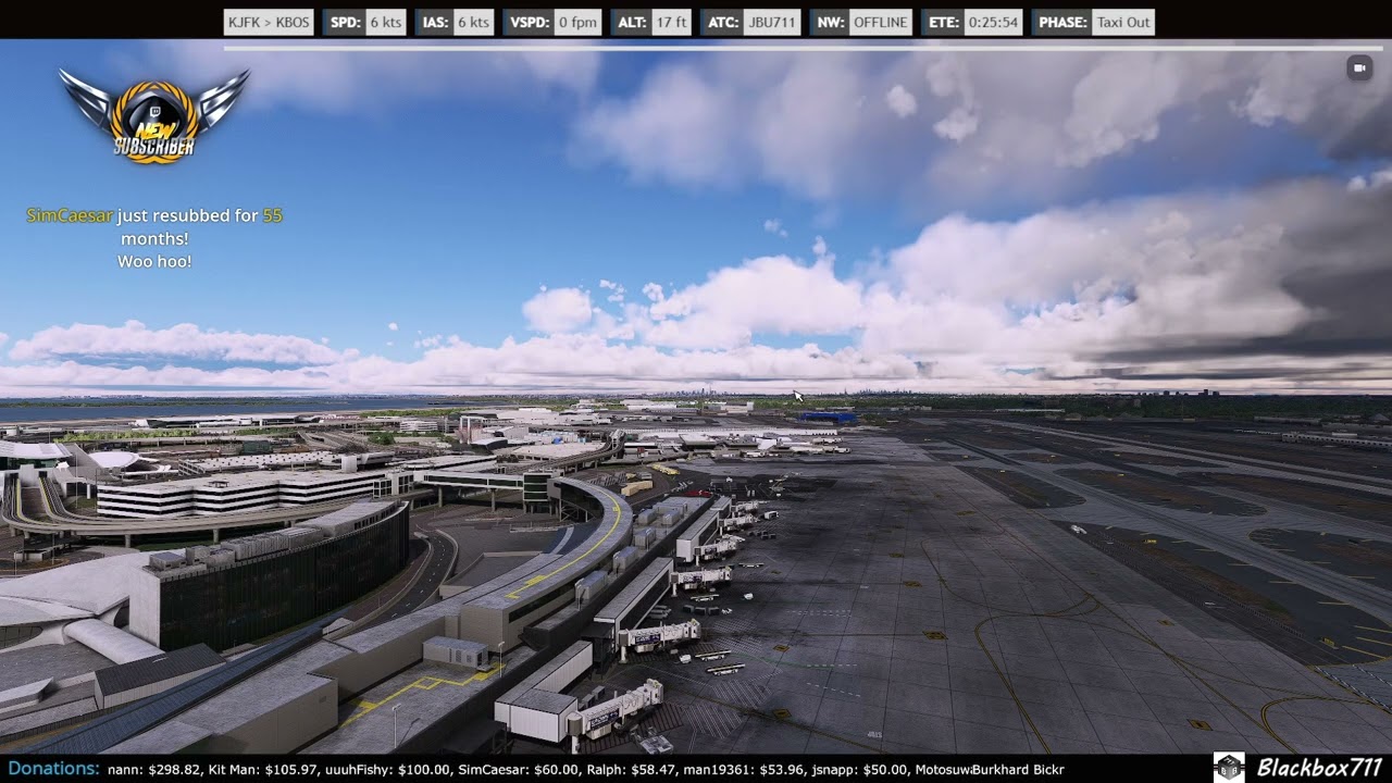 MSFS New FENIX V2 Block 1 | FSiPanel Scenario | New York JFK to Boston | OFFLINE