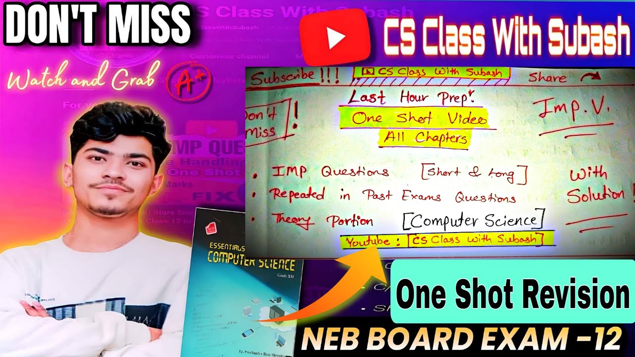 LIVE Computer Science Class 12 One Shot | All Chapter Theory | NEB Board Exam 2081
