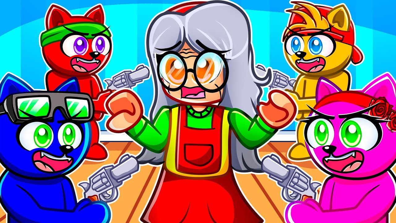 Jugamos GATOS vs ABUELA en Roblox!