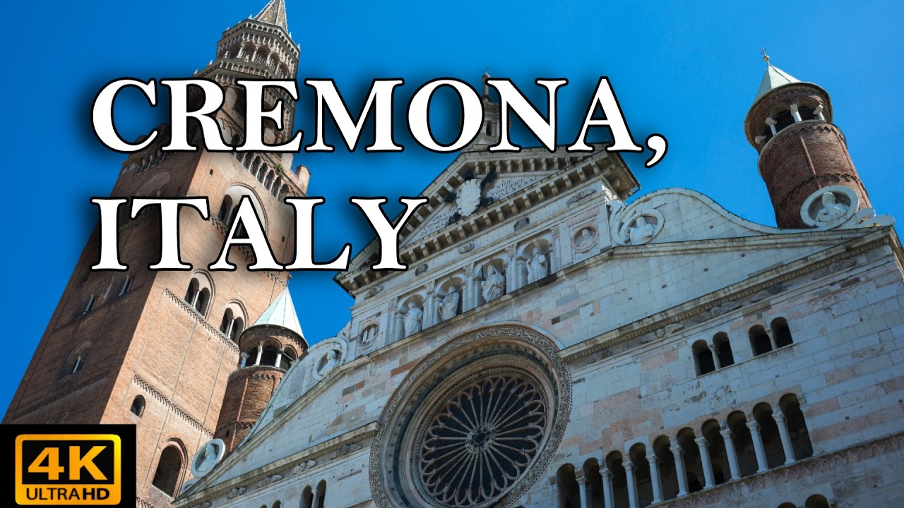 [4k] Walking tour in the center of Cremona: The city of violins, nougat and mustard!, Italy