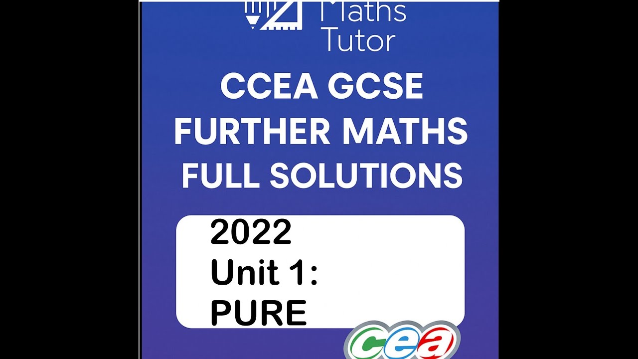 CCEA GCSE Further Maths Unit 1 Past Paper Solutions | June 2022 Exam | Calculator Paper