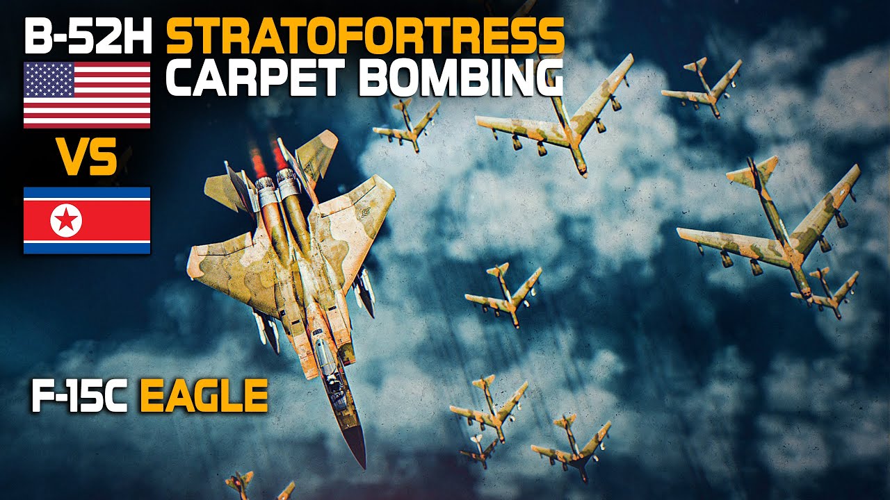 Lone F-15 Eagle Takes on North Korean Air Force | B-52 Stratofortress | Digital Combat Simulator |