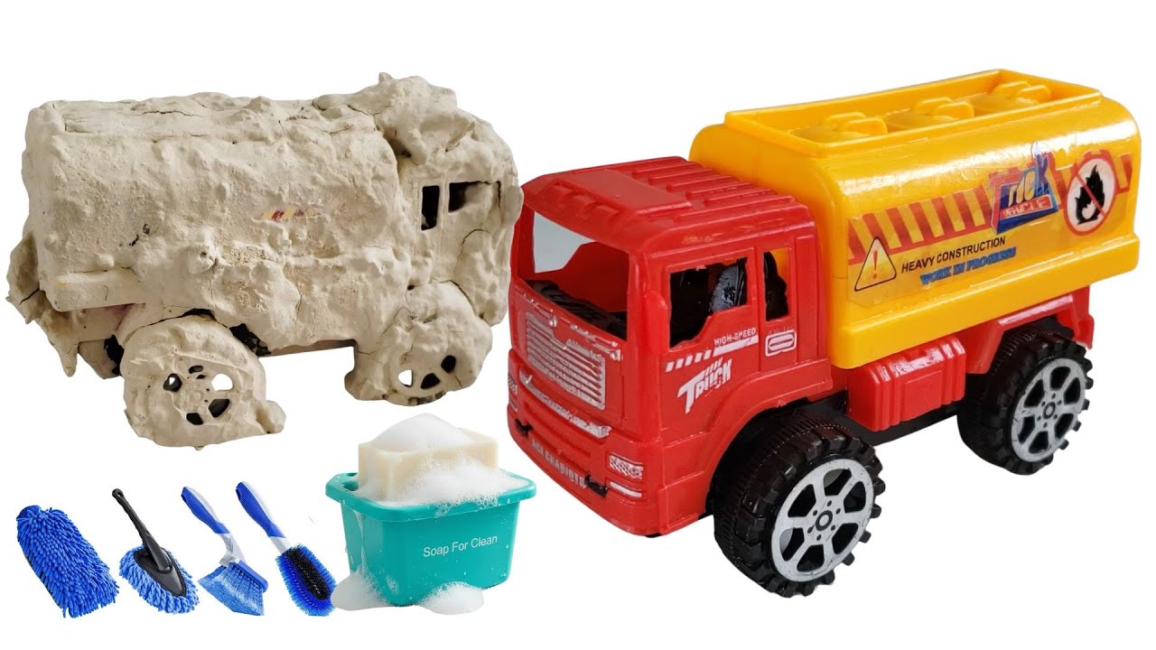 Cleaning a dirty oil tanker truck to make it look like new again ASMR 