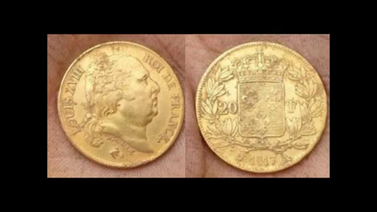 D&eacute;tection de loisir. Bours&eacute;e de monnaies en OR
