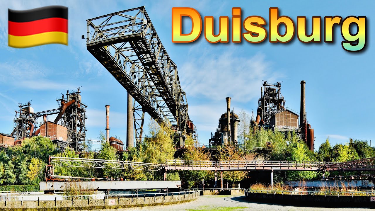 [4K] Sunny Day Walk in Germany - Duisburg City Tour - Landscape Park Duisburg Nord