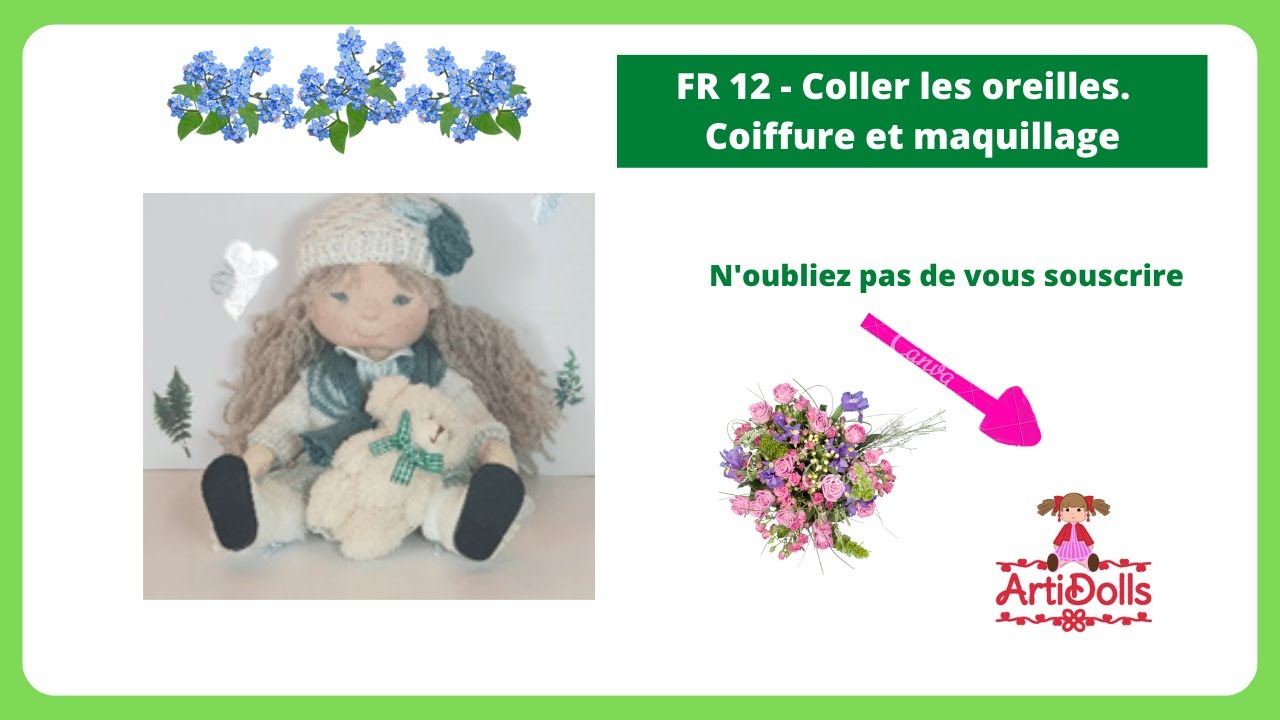 FR 12 - Finitions de la tête de notre poupée BB de Artidolls - V 114 BB