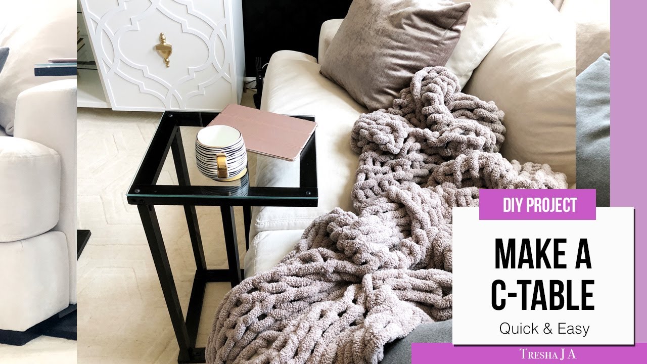 DIY Modern C Table | Sleek Couch Table - Quick & Easy To Make!
