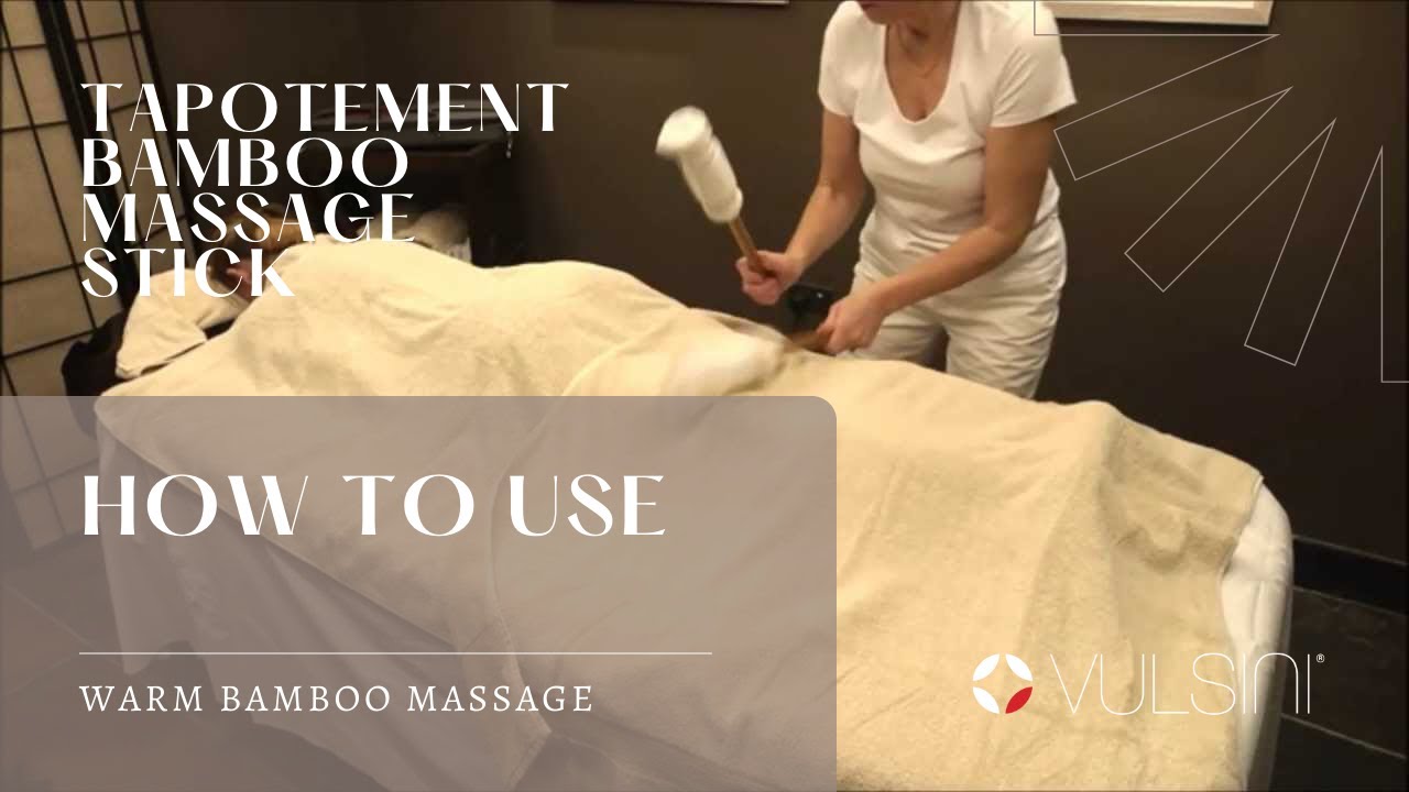 How To Use Tapotement Bamboo Massage Sticks using the Vulsini Heating Bag for massage.