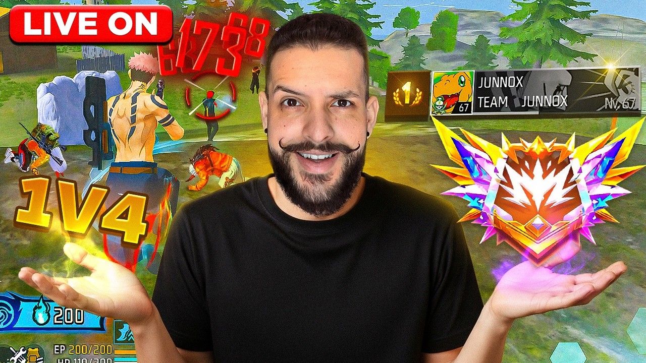 O MAIS FOCADO ESTÁ ONLINE 🔴 VOU PERDER O TOP 3 DE MP5 DO BRASIL 😭 ❤  FREEFIRE AO VIVO 🔥 JUNNOX FF