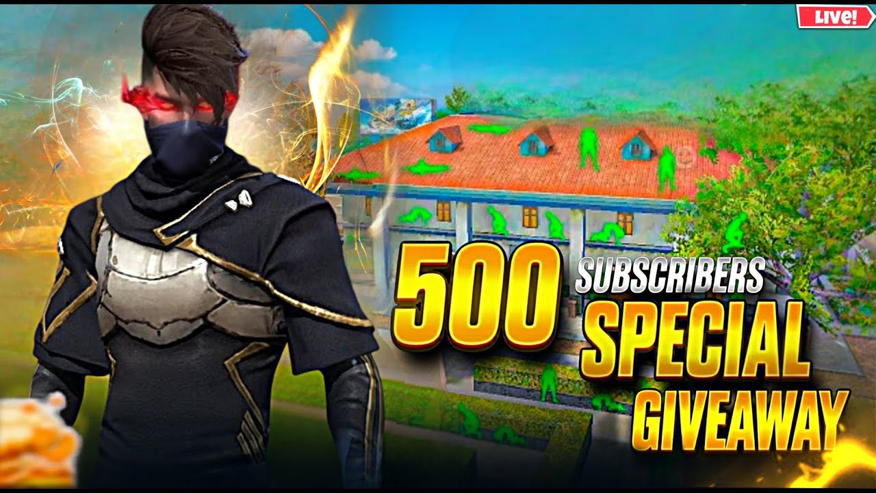 500 SUBSCRIBERS SPECIAL 🔥  GIVEAWAY  | Free Fire LIVE TELUGU 🔥 #hasnaingaming #freefire #live
