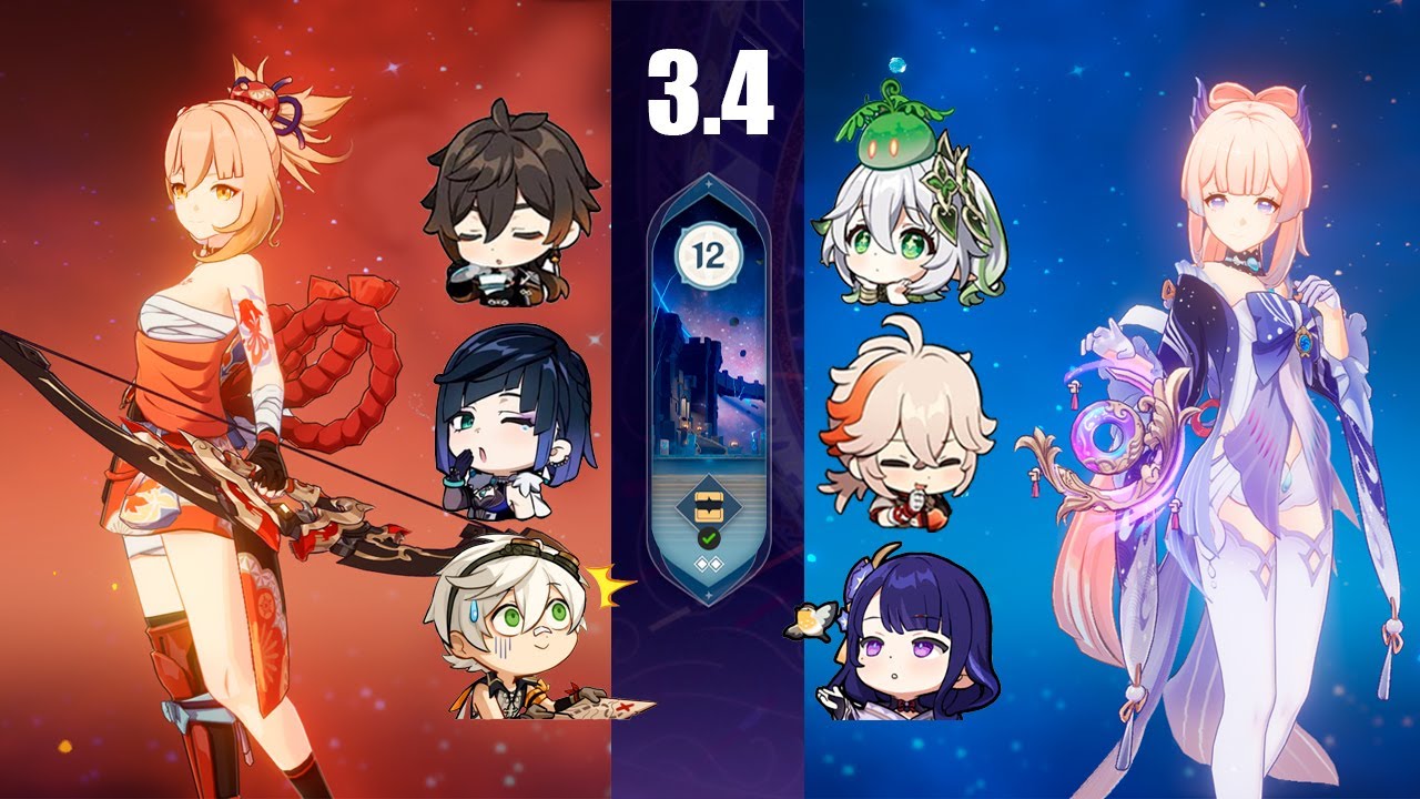C0 Yoimiya Yelan Vape & C0 Kokomi Nahida Hyperbloom | 3.4 Spiral Abyss | Floor 12