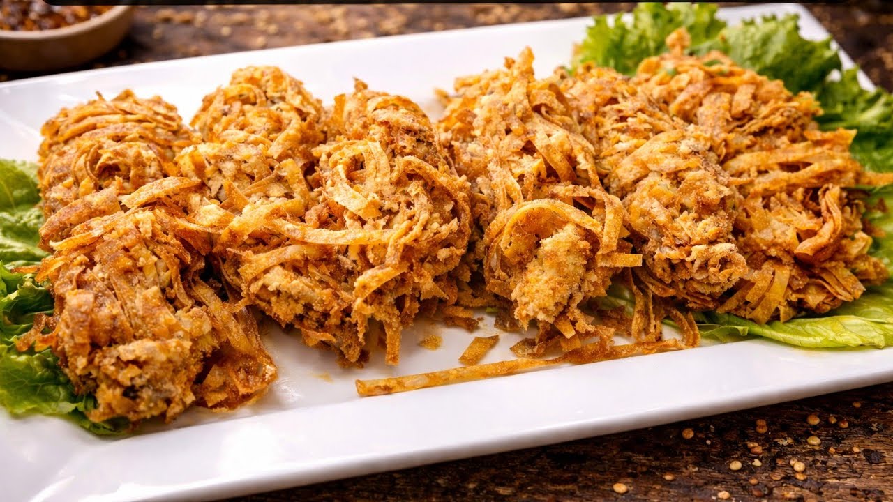 Crispy Thread Chicken Recipe | Thread Chicken Strips Recipe | Easy n unique Ifftar Recipe 
