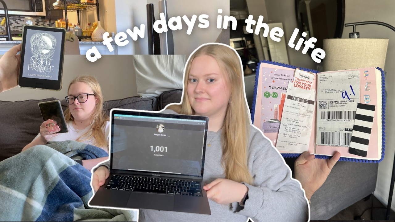 a few days in the life 💓 hitting 1,000 subscribers, starting a junk journal & a reading vlog