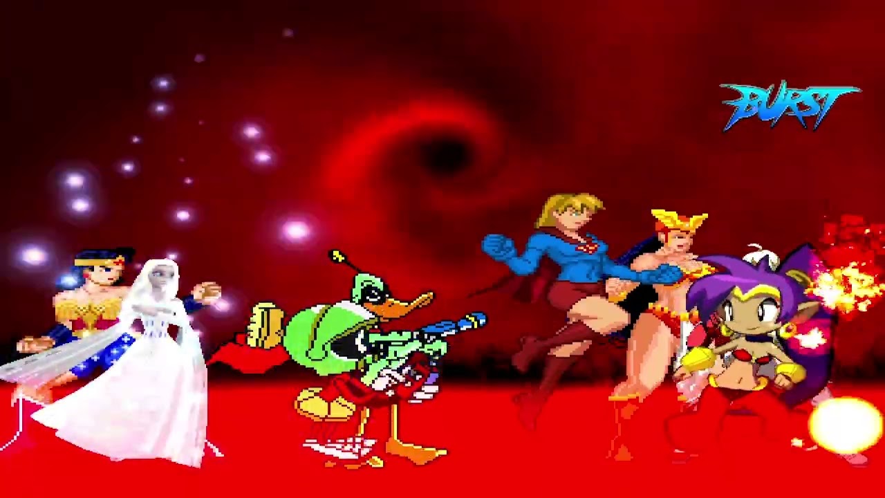 KOF MUGEN Tag Team A Elsa G A W Woman Supergirl Darna vs Shantae E A Y X Long M t Martian D Dodgers