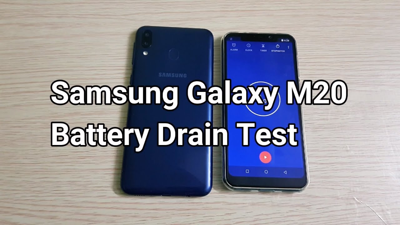 Samsung Galaxy M20 5000mAh Battery Drain Test (100-0%)