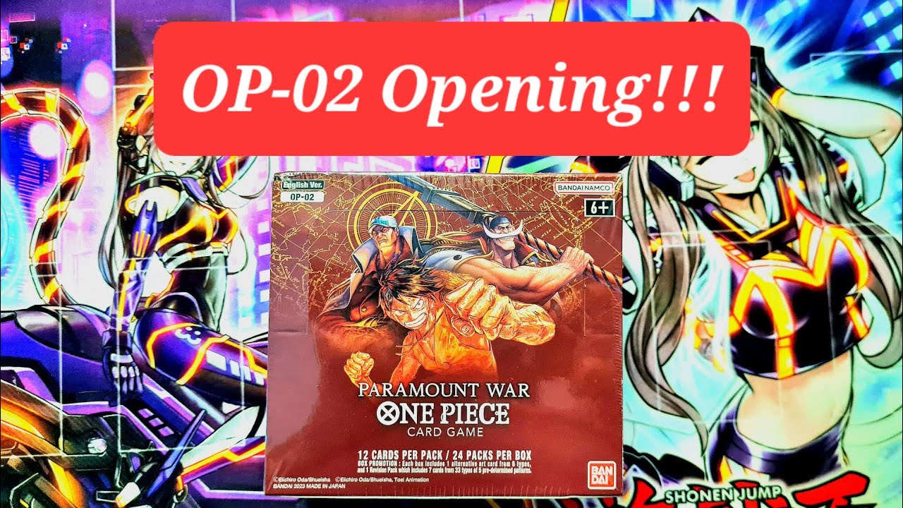 One Piece Booster Box OP-02 Paramount War Quick Opening. No Voice.