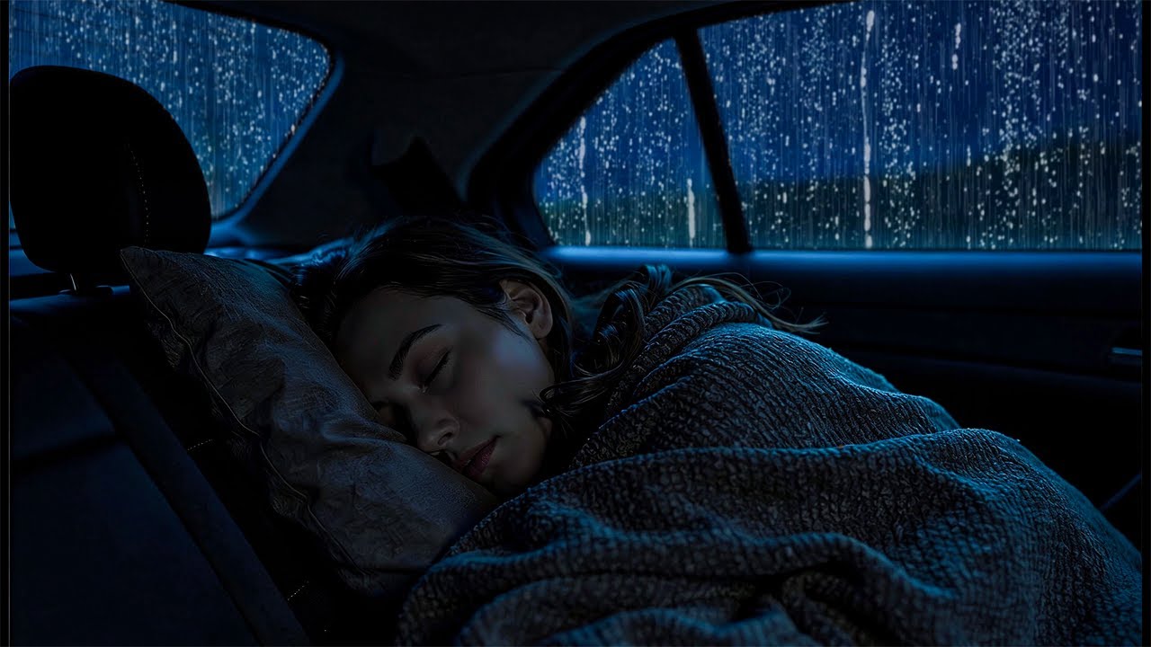 Falling Asleep in a Cozy Car | Deep Night Rain for Stress Relief & Insomnia