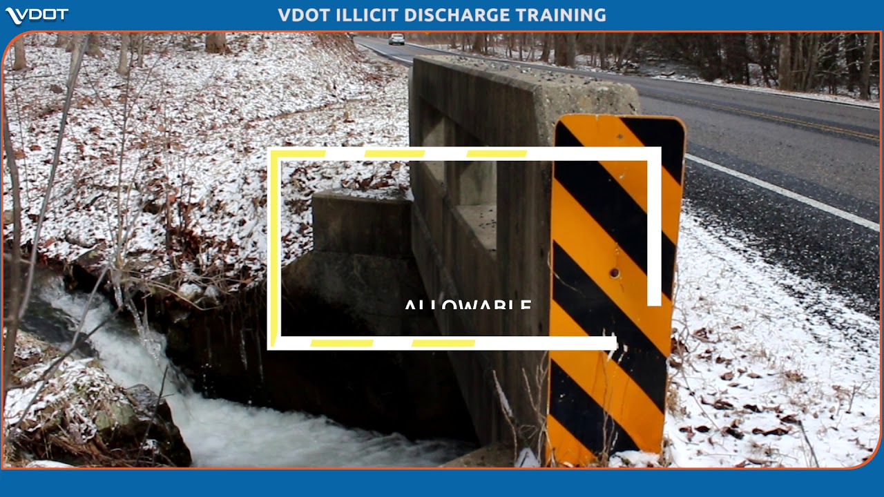 VDOT Discharge Detection and Elimination (IDDE) Online Training Course