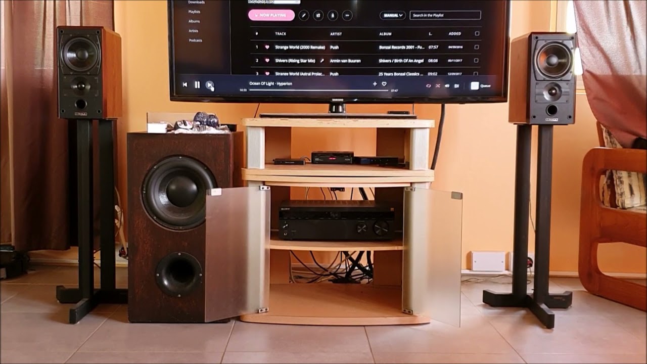 Rebuilt Mission 751s and a DIY subwoofer