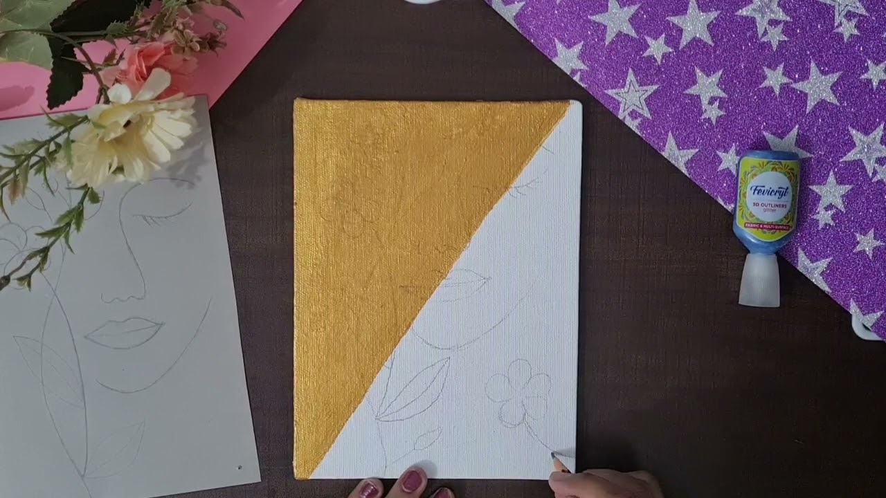 Easiest Wall Decor/ Face Line Art painting