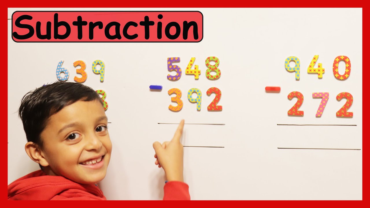 Subtraction | Column method | Place value | Units Tens Hundreds | Maths with Nile