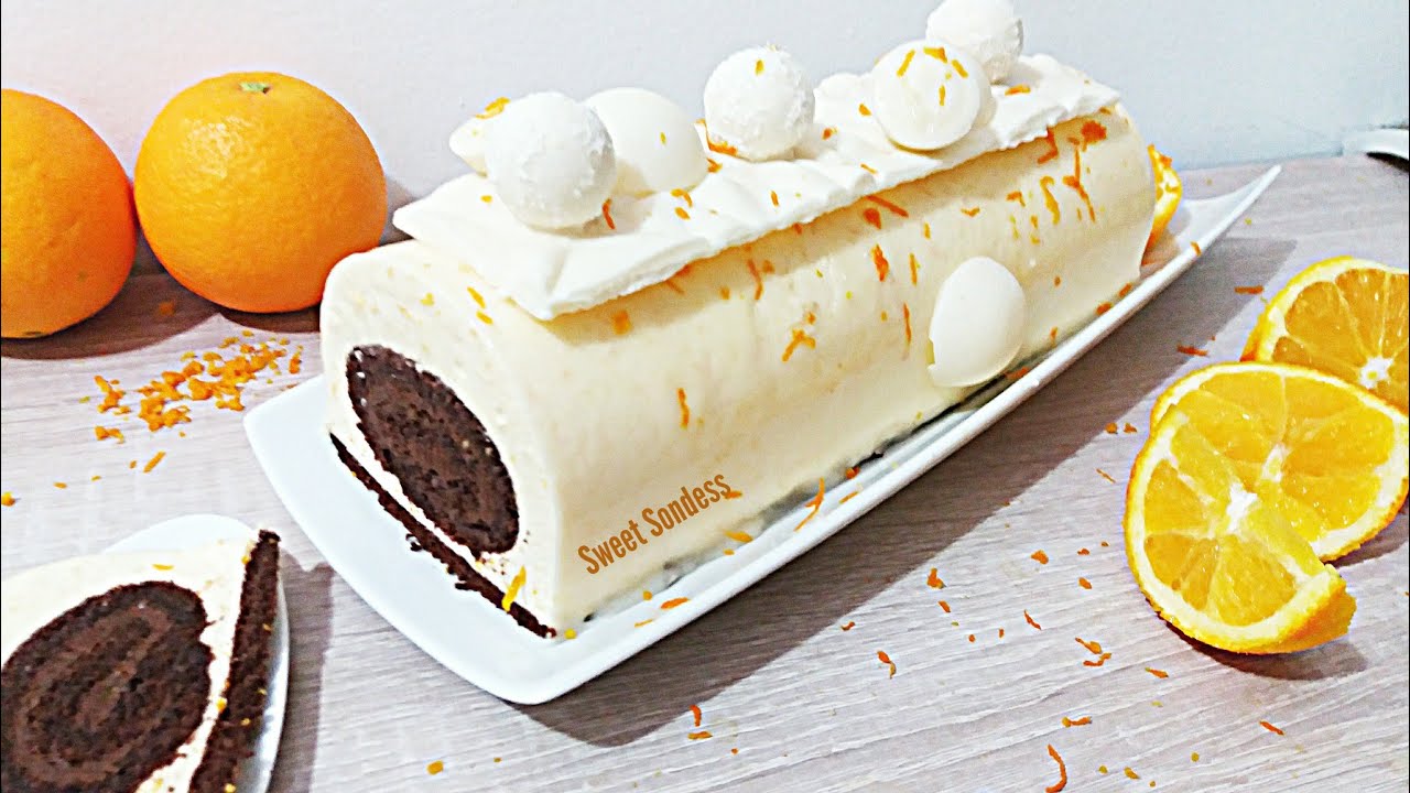 Bûche chocolate orange /بيش إحترافية بتقنيات بسيطة