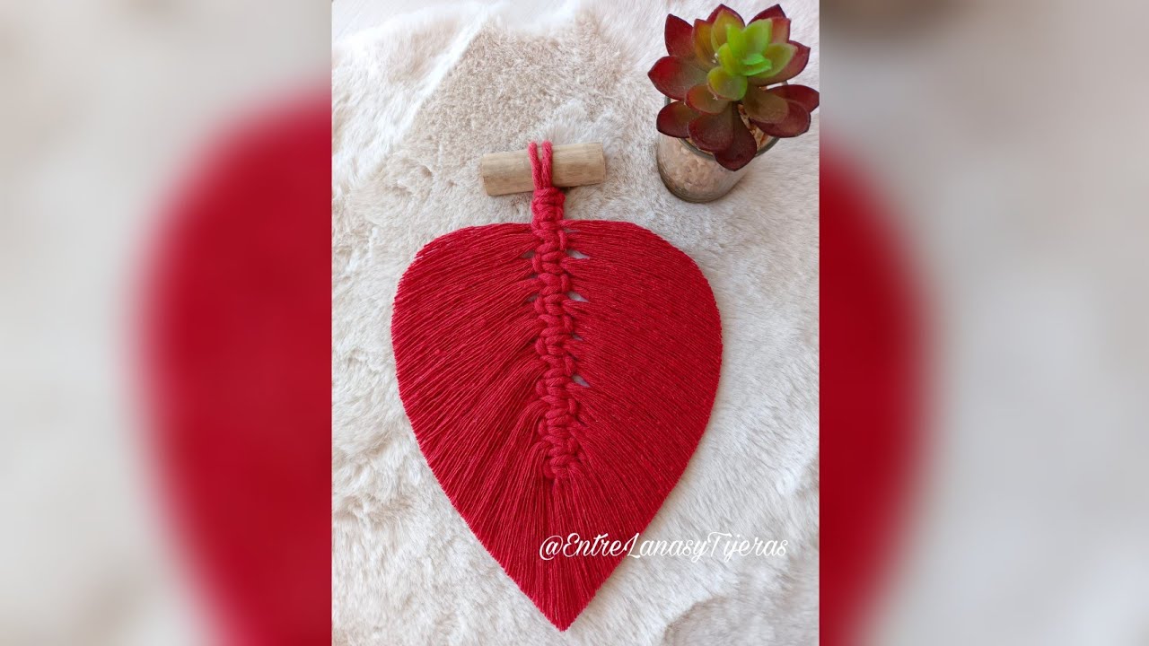 Hojas de macram&eacute; paso a paso para principiantes