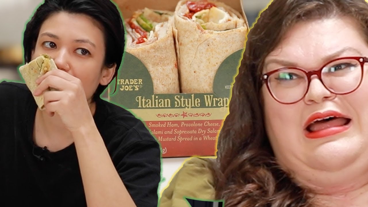 Kristin And Jen Try Every Trader Joe's Wrap And Burrito | The Kitchen & Jorn Show
