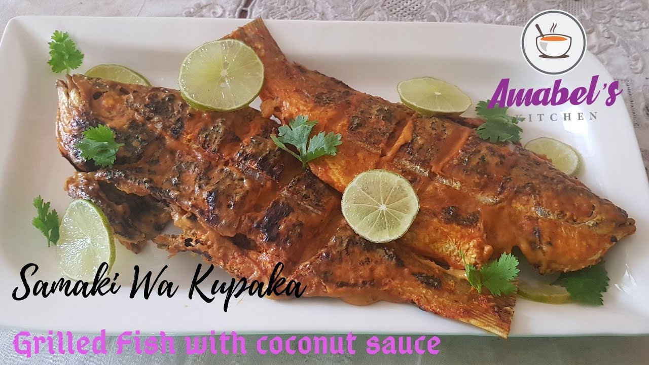 Samaki Wa Kupaka  Recipe/ Grilled Fish In Coconut Sauce / Samaki Wa Kupaka Wa Nazi