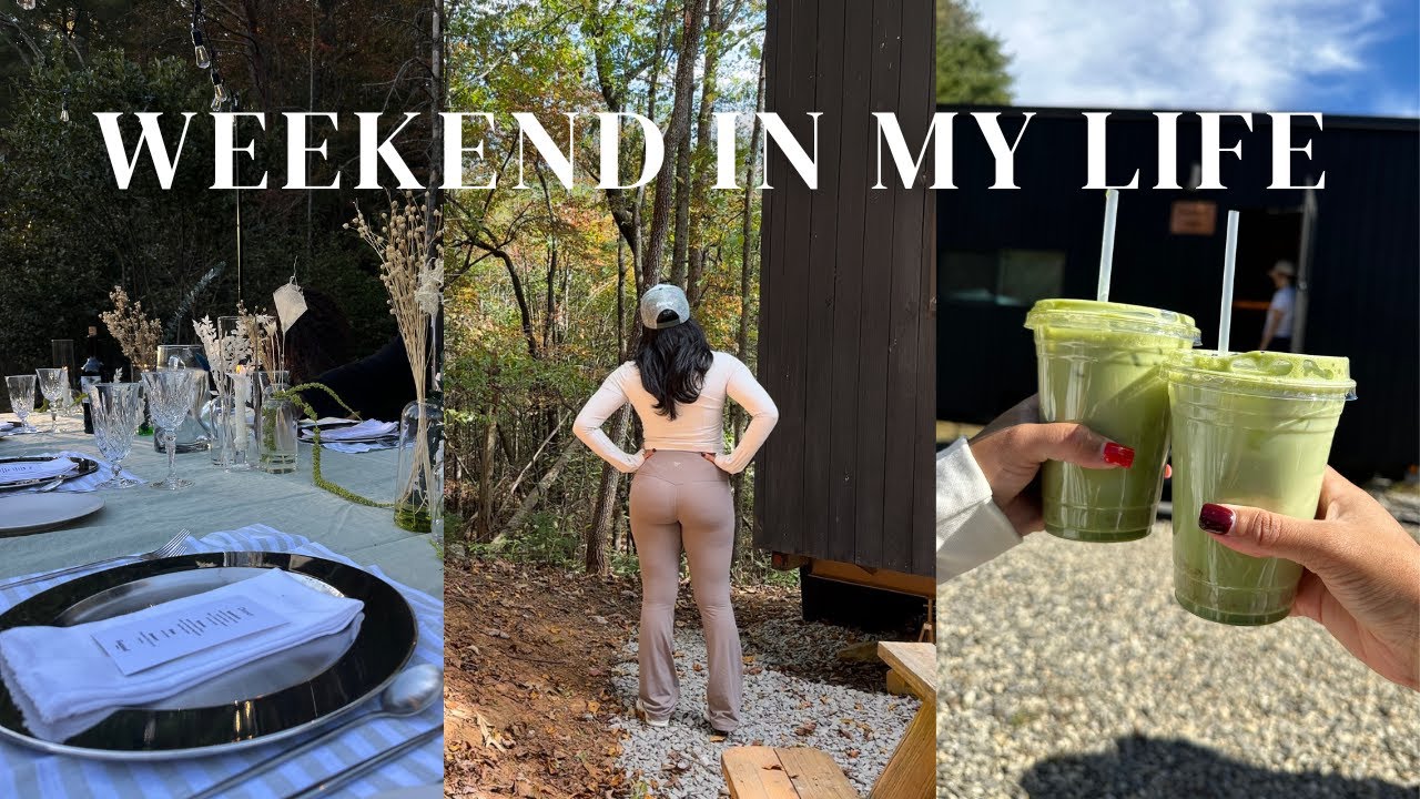 WEEKEND VLOG | influencer cabin trip, fishing, flight to nyc & wnba championship game!